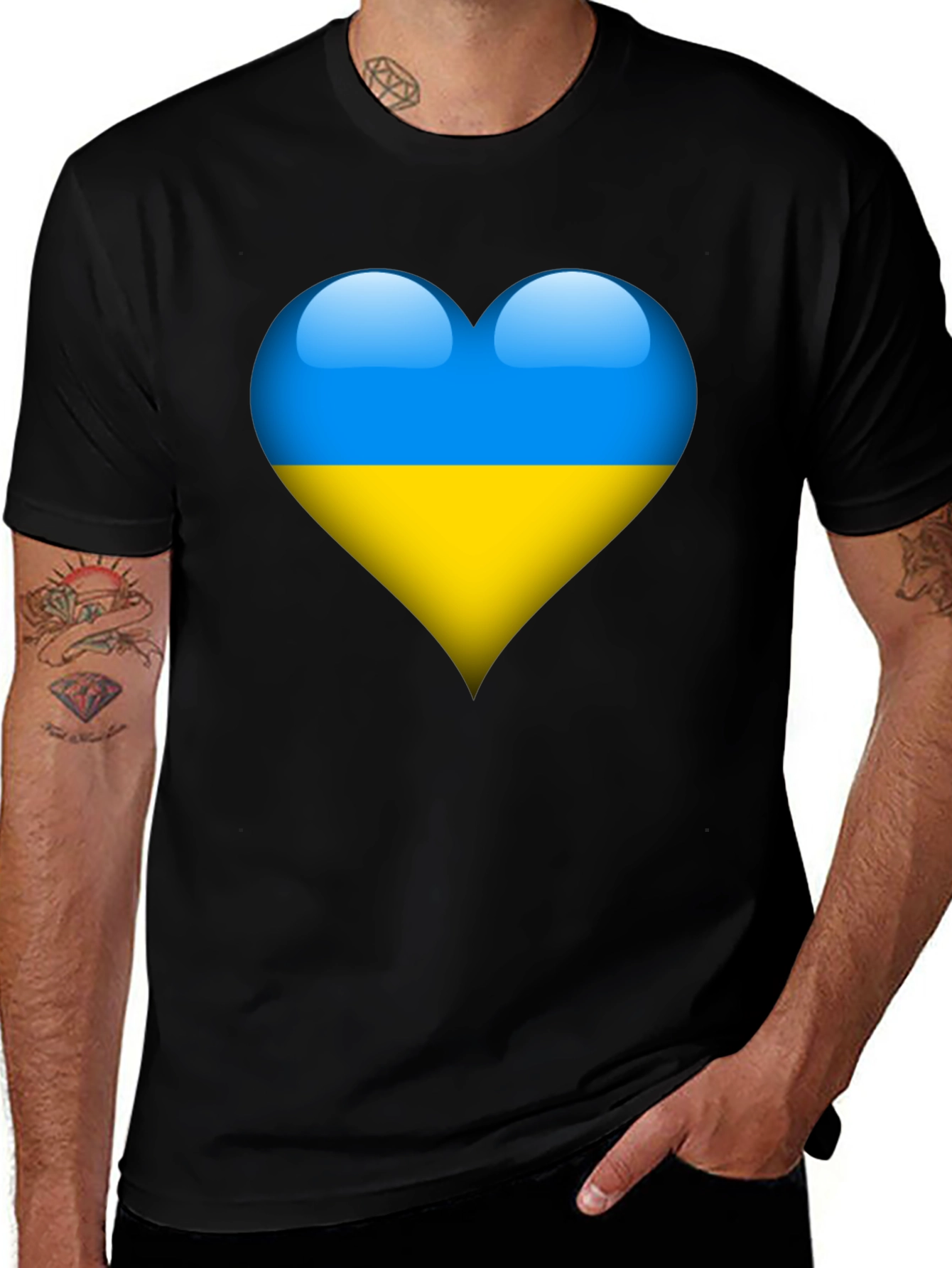 Ukraine Heart Flag T-Shirt