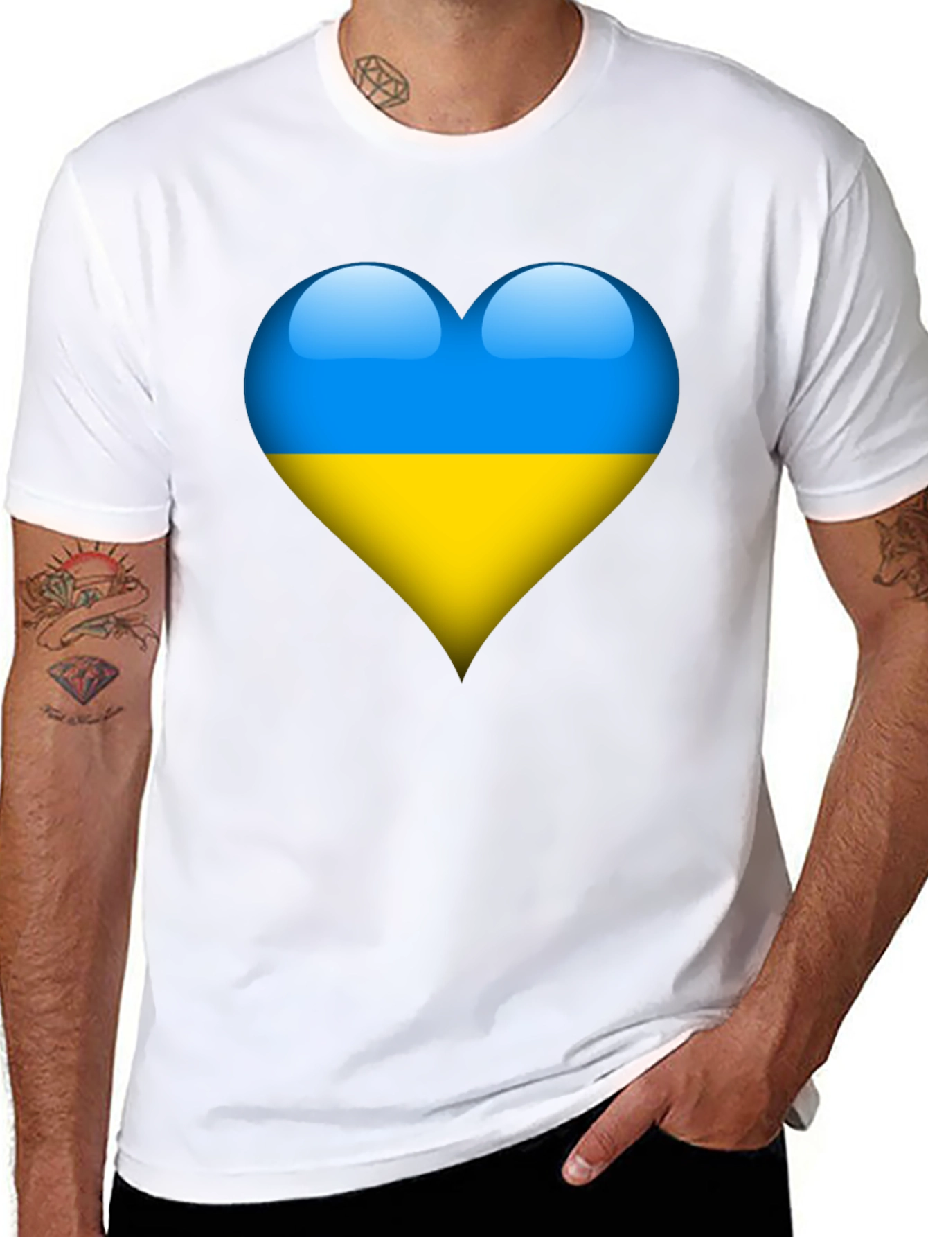 Ukraine Heart Flag T-Shirt