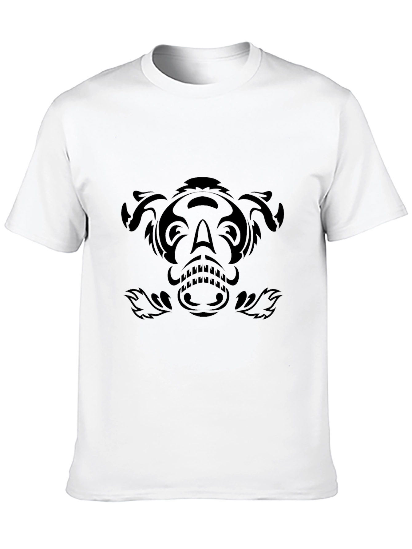 Tribal Animal Graphic Tee - Stylish Black Shirt