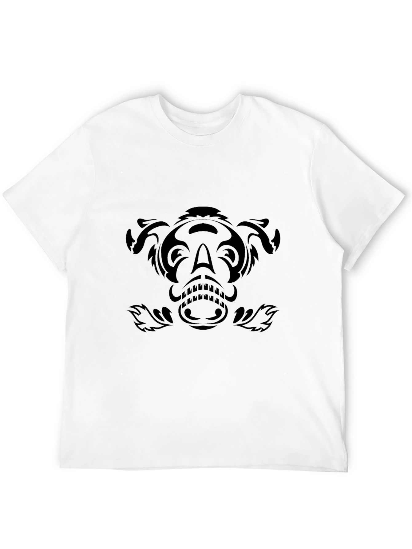 Tribal Animal Graphic Tee - Stylish Black Shirt