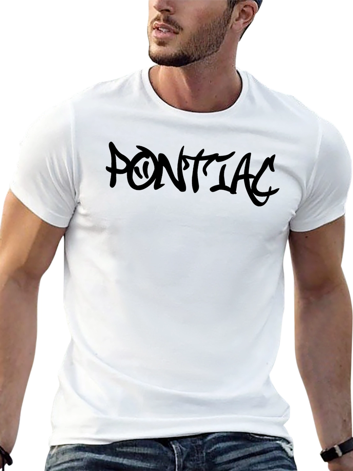 Pontiac Graphic T-Shirt - Black Casual