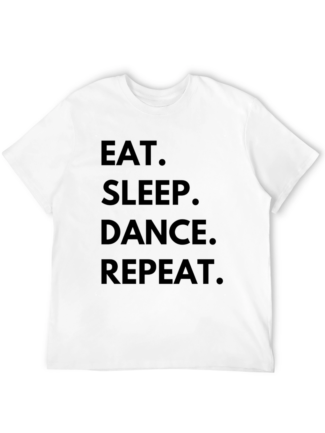 Eat Sleep Dance Repeat Black Graphic T-Shirt