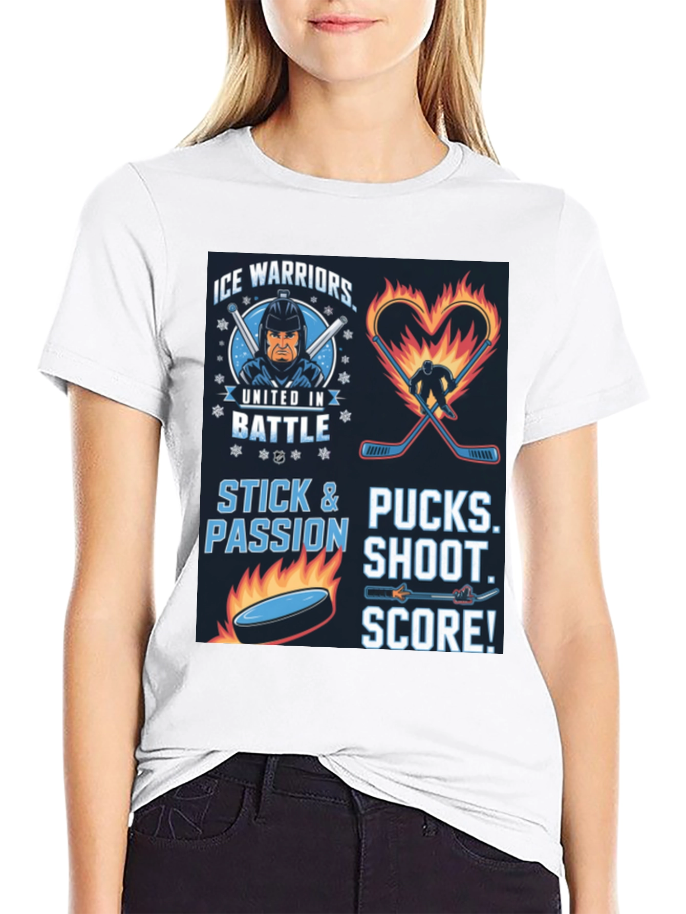 Ice Warriors Hockey Graphic Tee