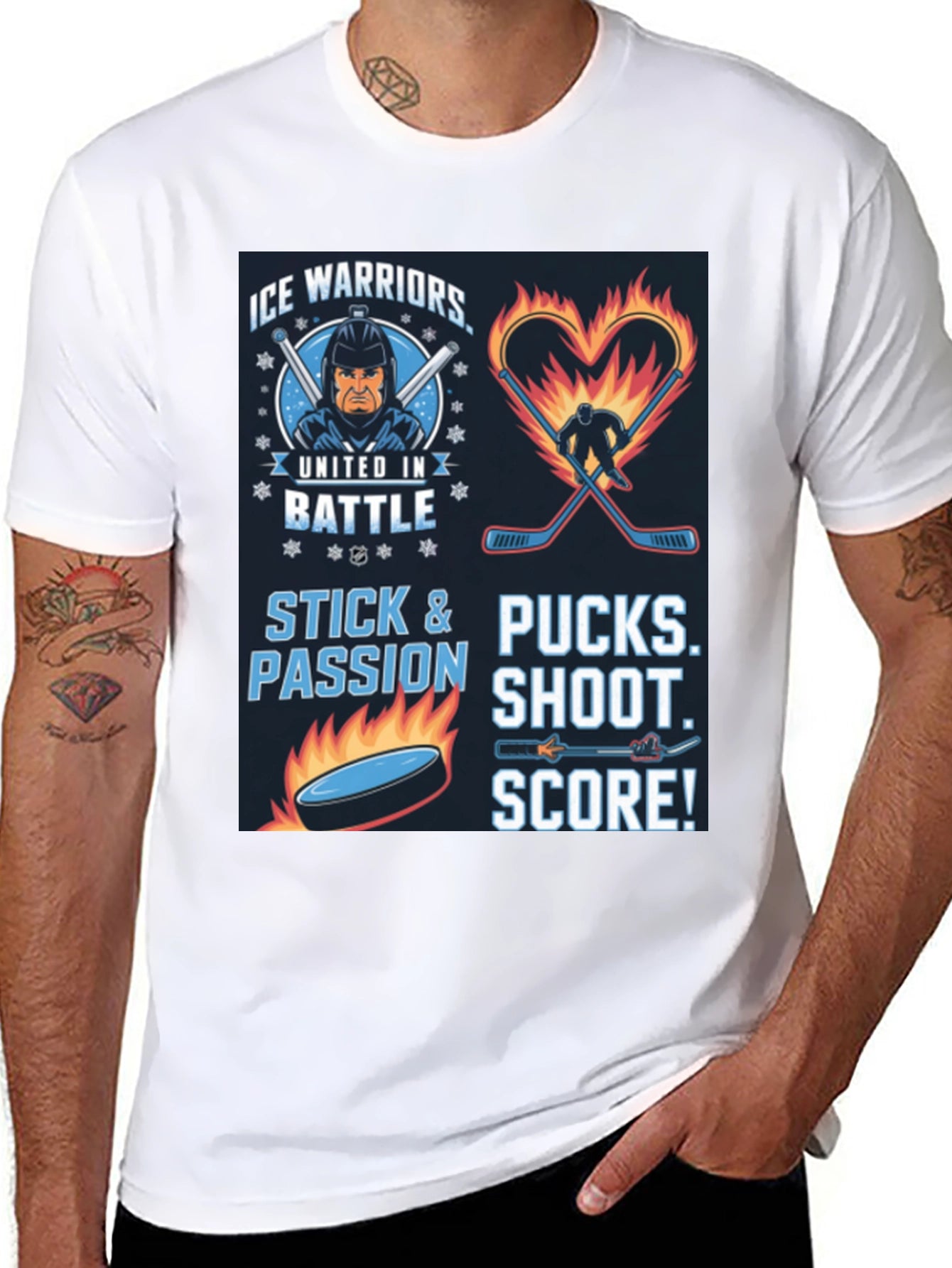 Ice Warriors Hockey Graphic Tee