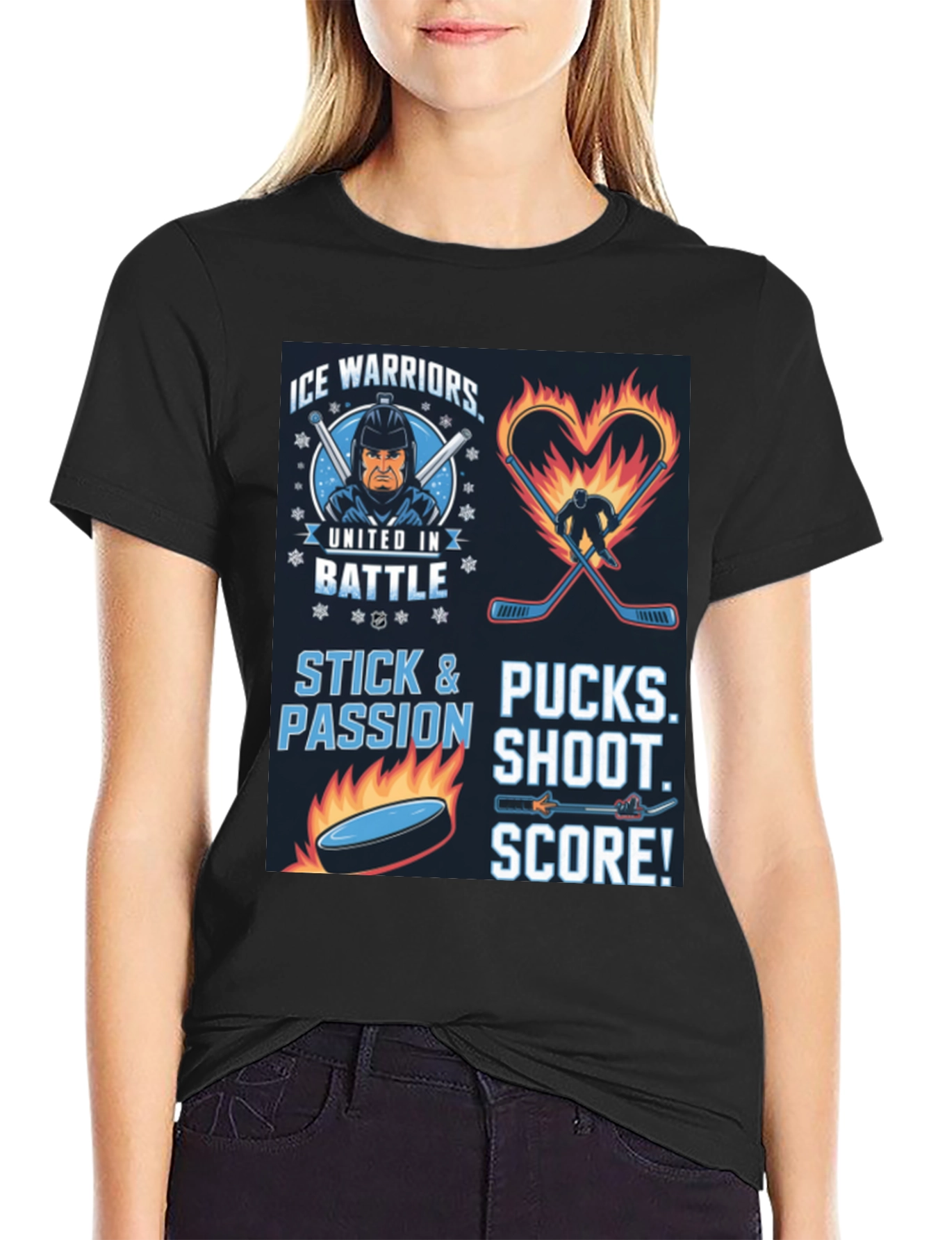 Ice Warriors Hockey Graphic Tee