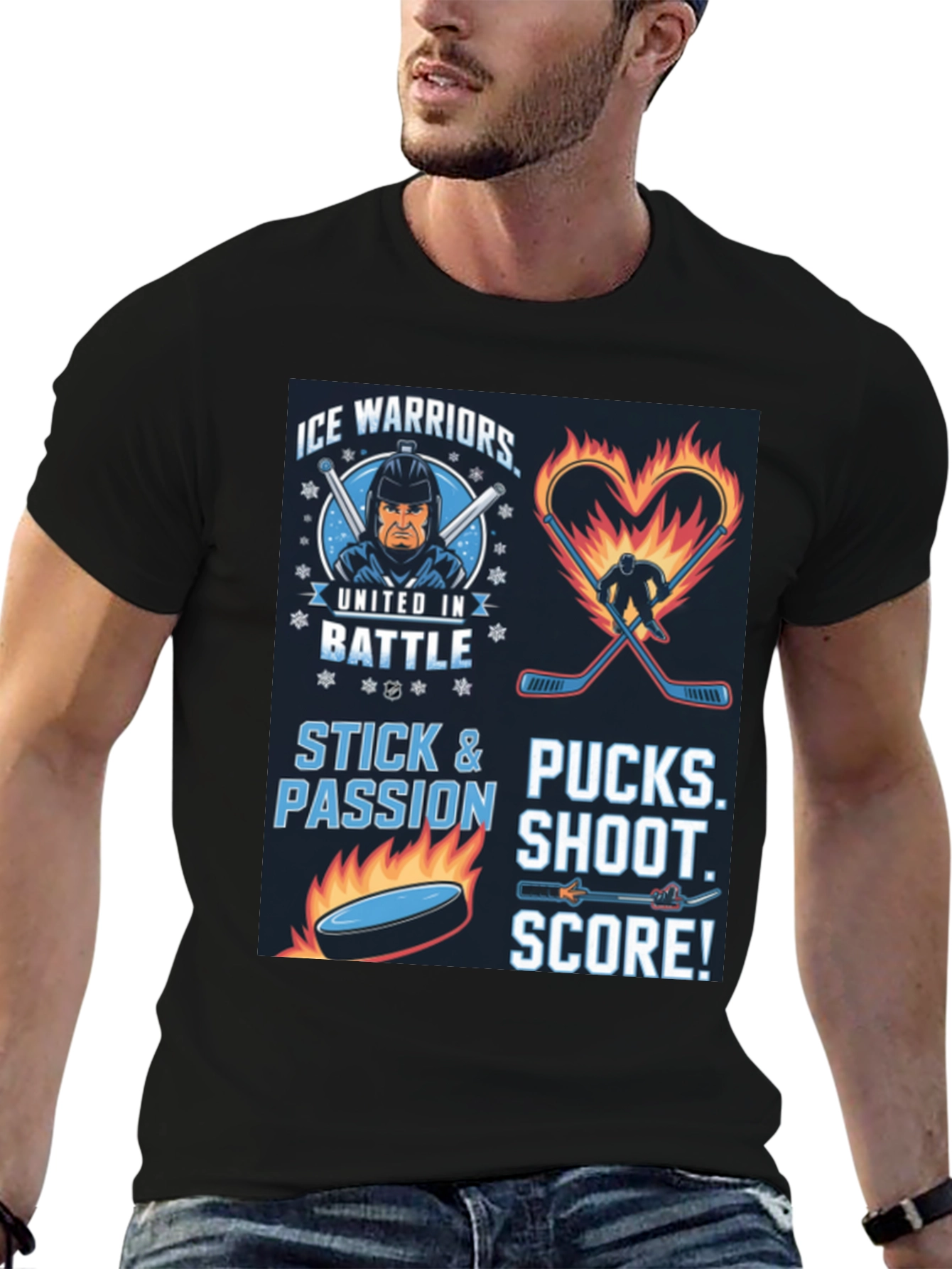 Ice Warriors Hockey Graphic Tee