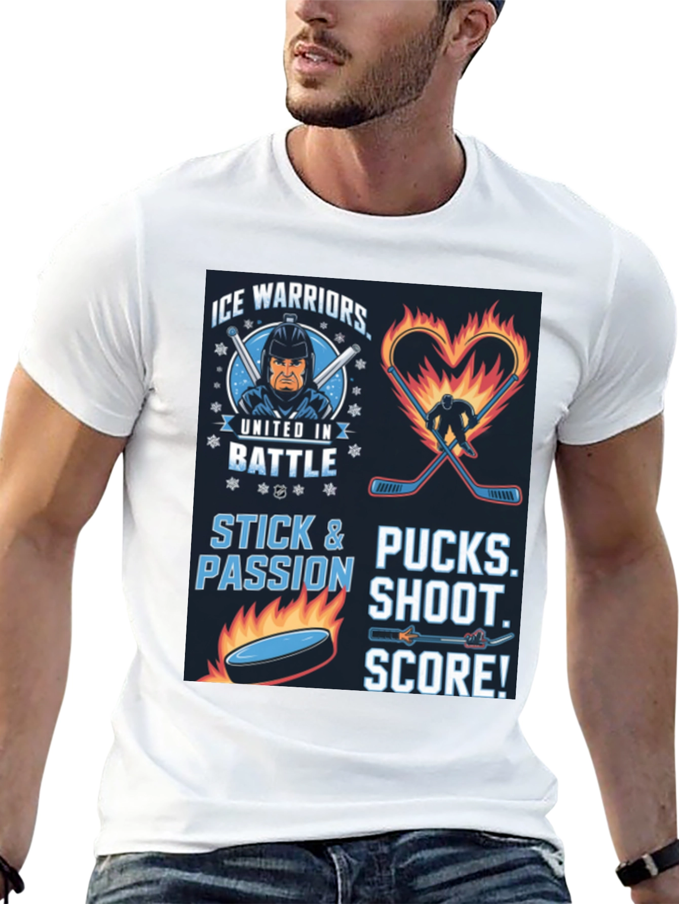 Ice Warriors Hockey Graphic Tee