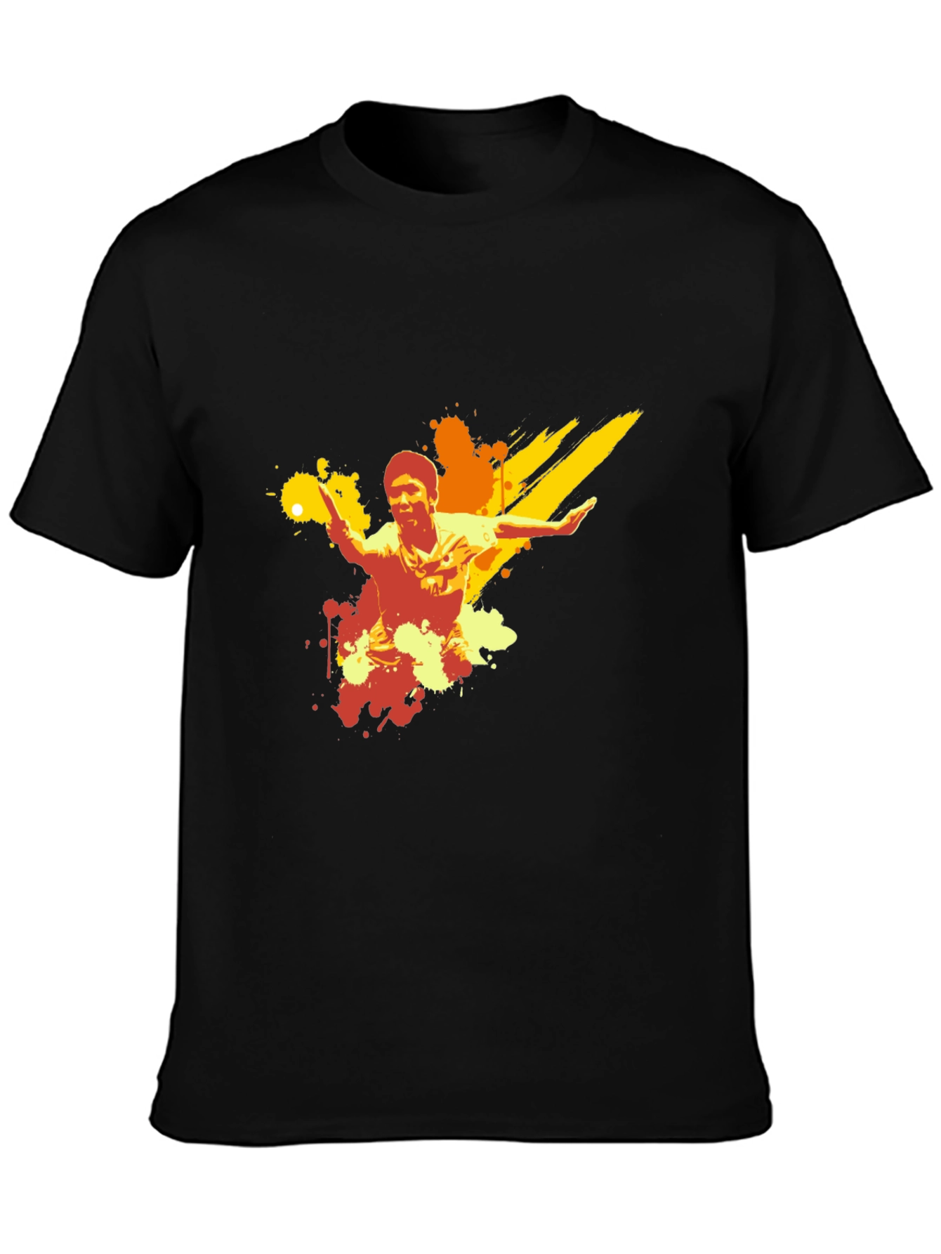 Abstract Graphic Black Tee