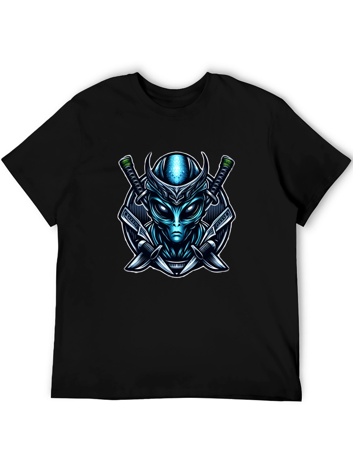 Alien Samurai Graphic Tee - Sci-Fi Warrior T-Shirt