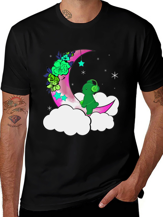 Cute Moon Bear T-Shirt - Black