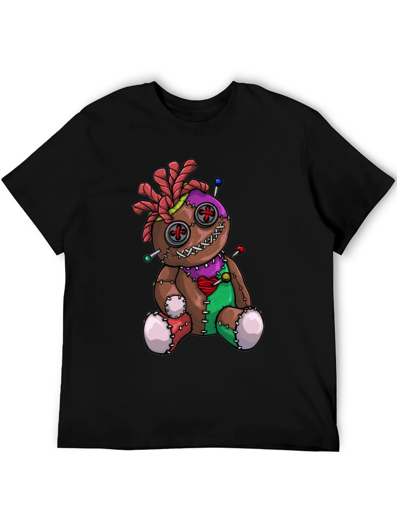 Voodoo Doll Graphic T-Shirt - Unique Spooky Design