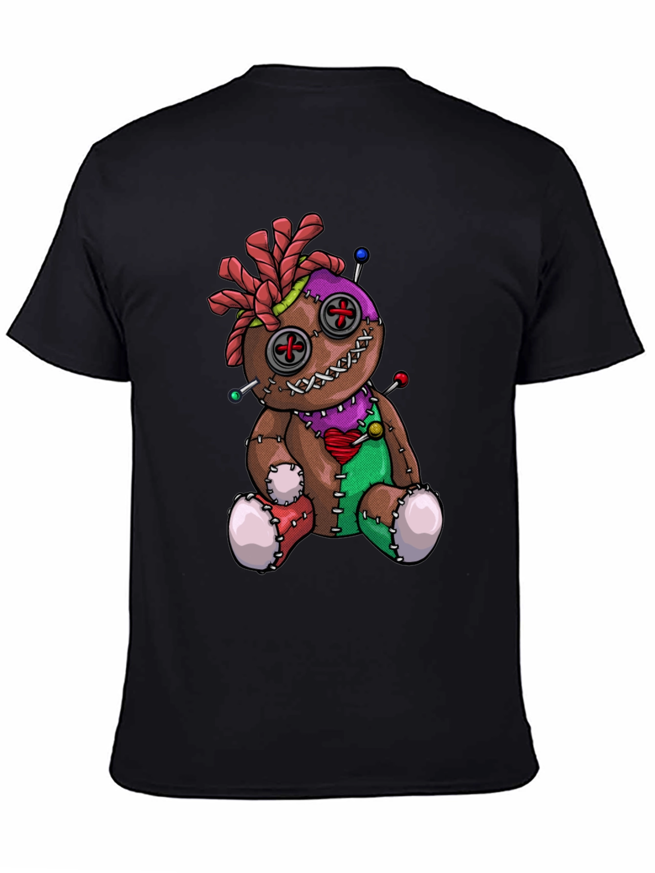 Voodoo Doll Graphic T-Shirt - Unique Spooky Design
