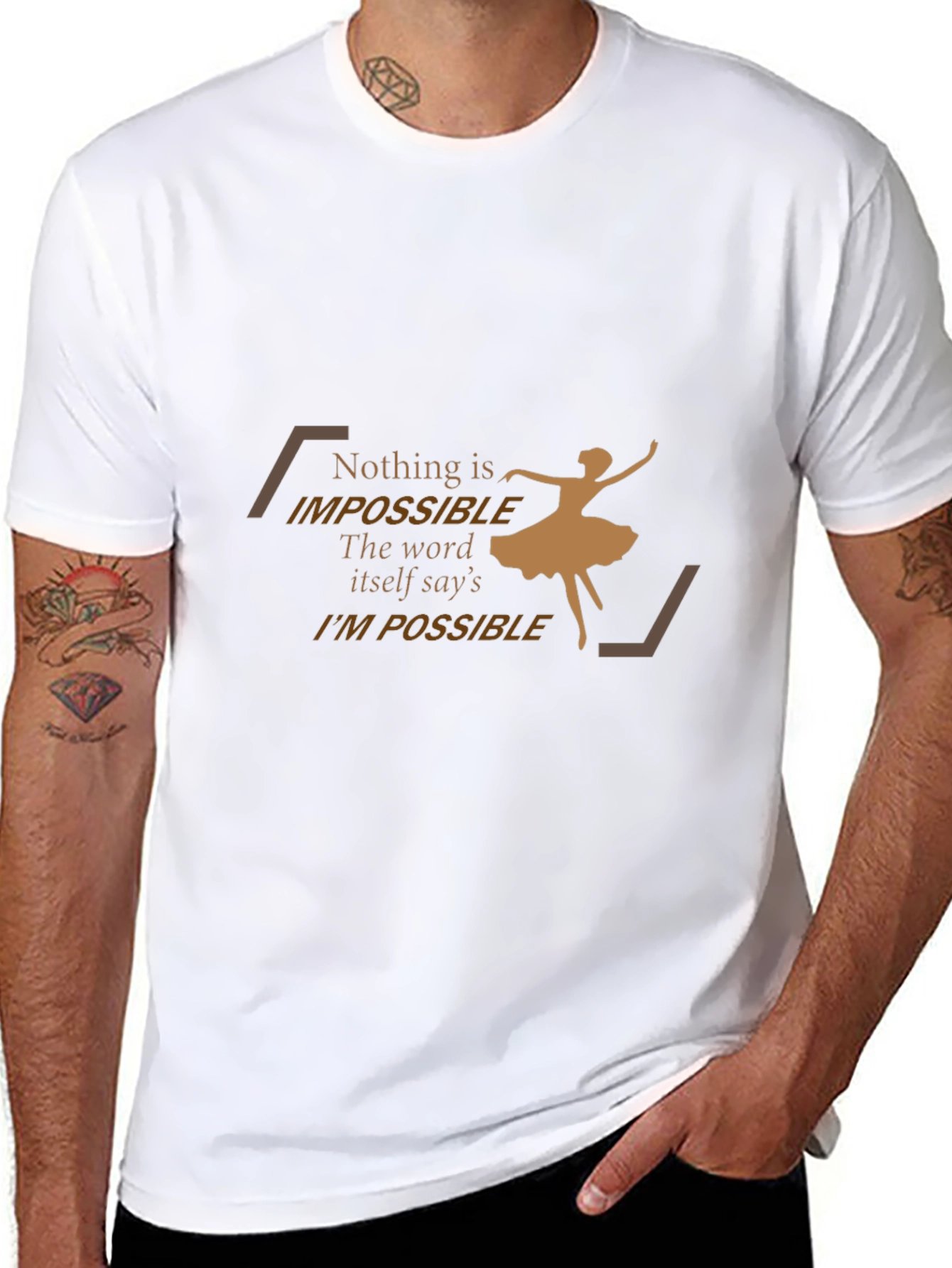 Inspirational Graphic Tee - Impossible is Nothing