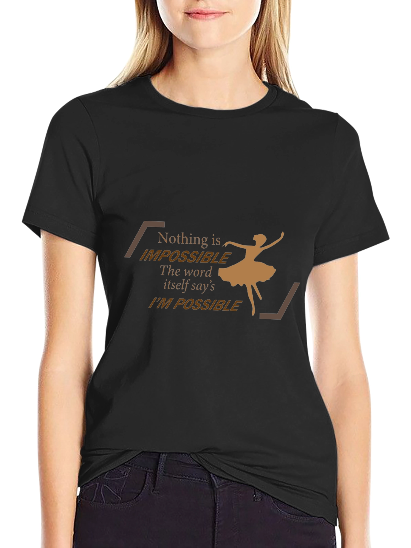 Inspirational Graphic Tee - Impossible is Nothing