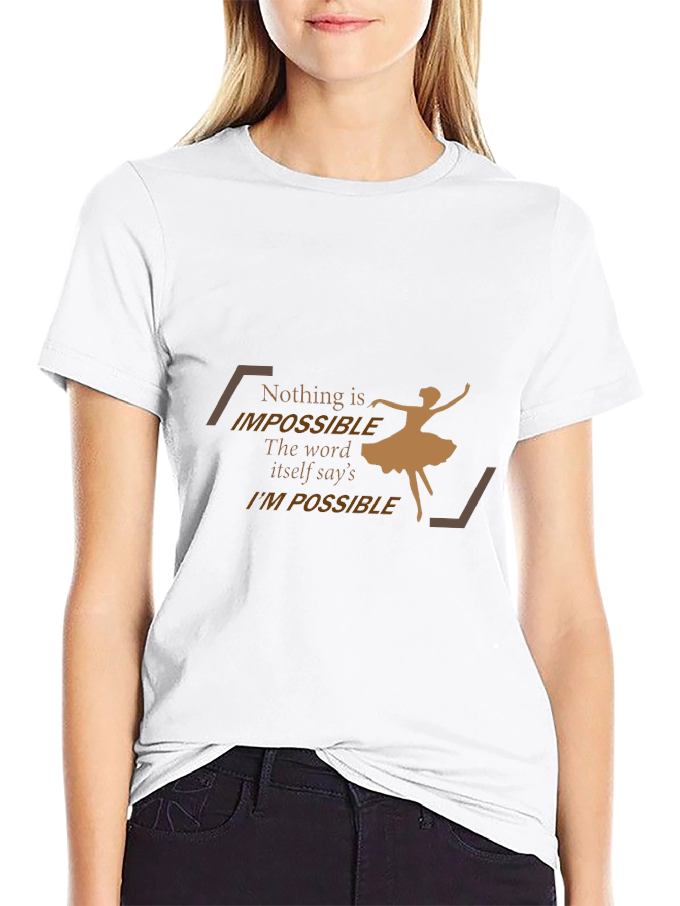 Inspirational Graphic Tee - Impossible is Nothing