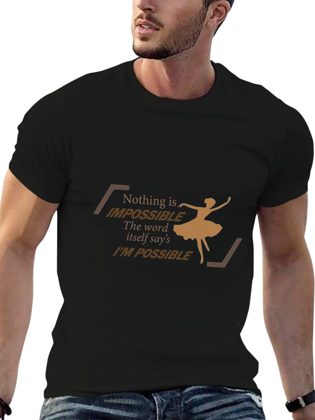 Inspirational Graphic Tee - Impossible is Nothing