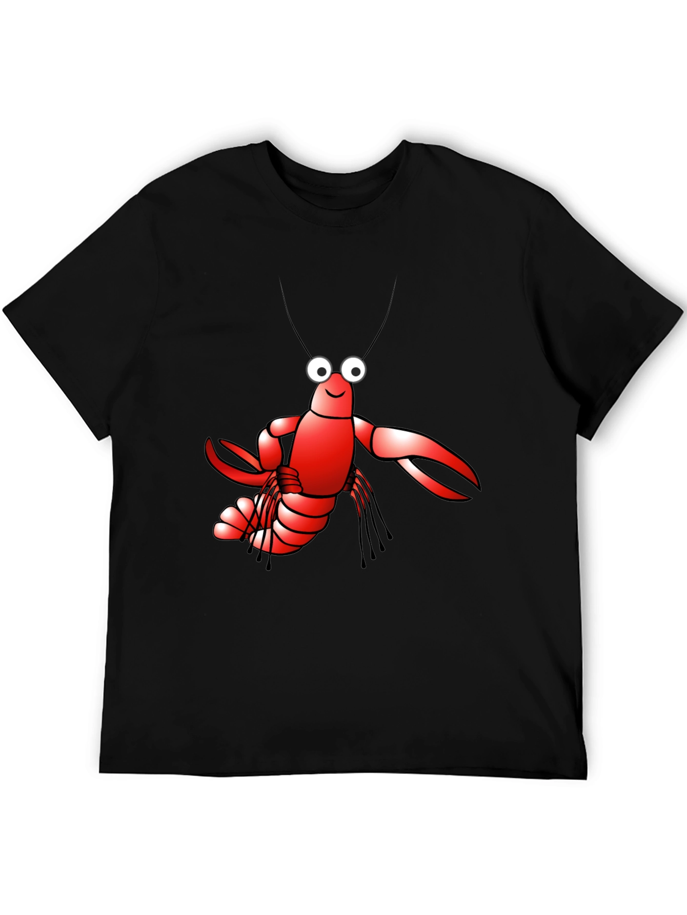 Lobster Graphic Tee - Black Cotton T-Shirt