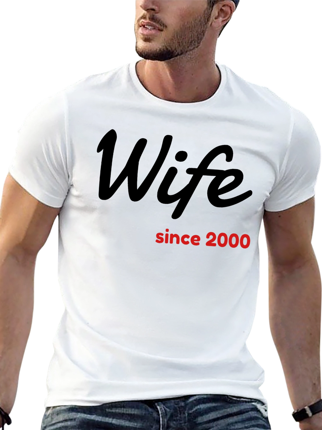 Wife Since 2000 Black Graphic T-Shirt