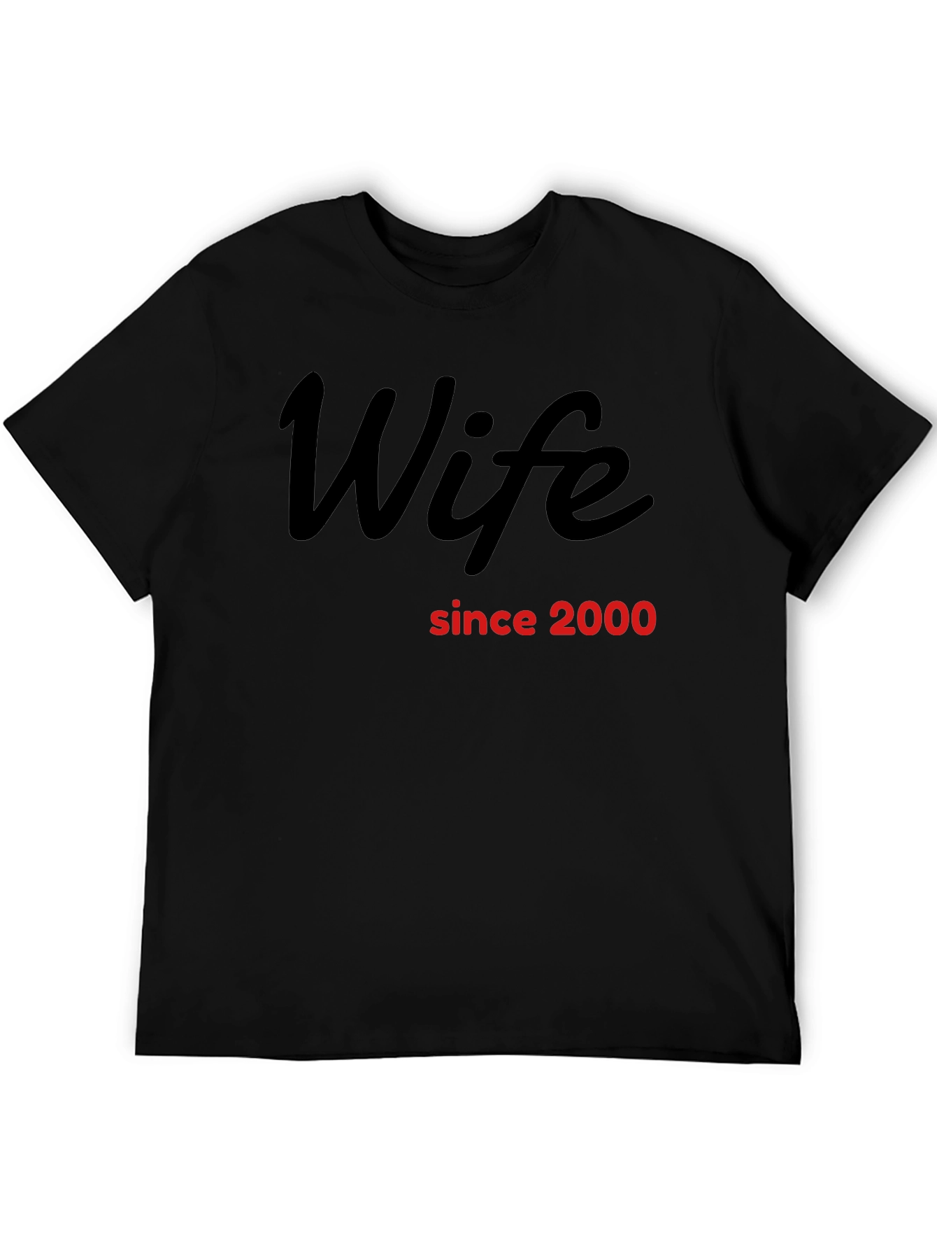 Wife Since 2000 Black Graphic T-Shirt