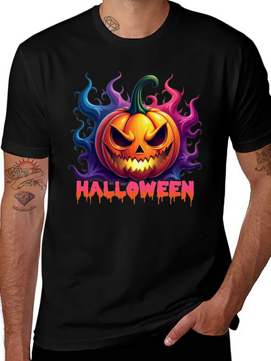 Halloween Pumpkin T-Shirt - Scary Jack O Lantern Design
