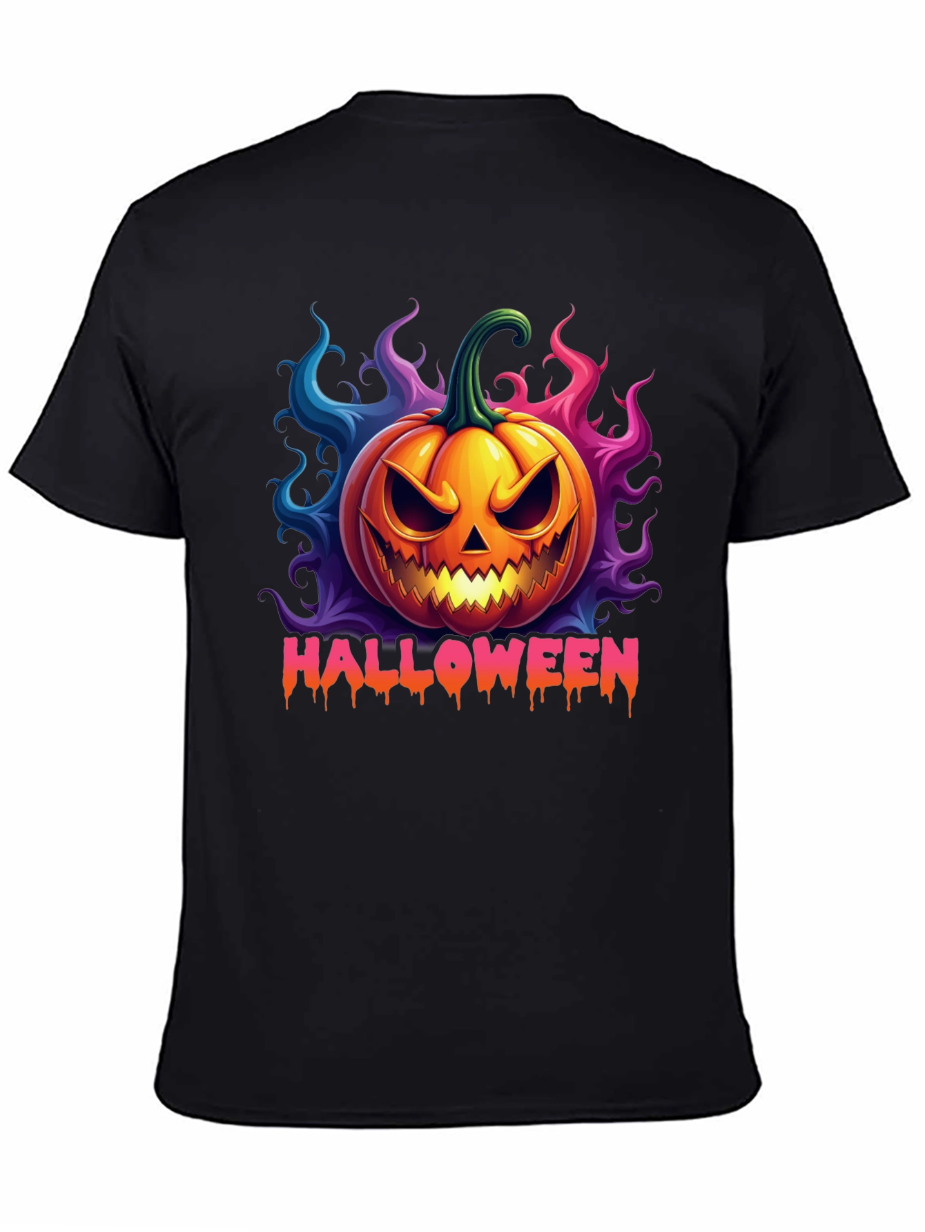 Halloween Pumpkin T-Shirt - Scary Jack O Lantern Design