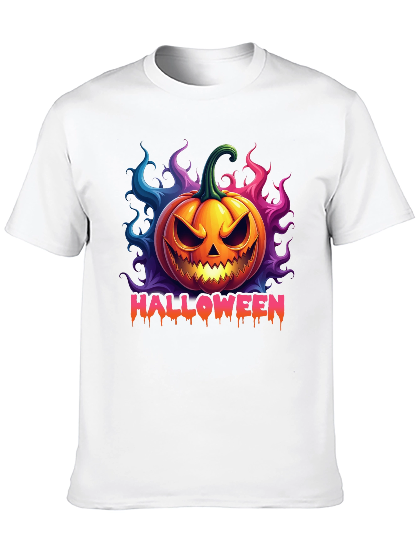 Halloween Pumpkin T-Shirt - Scary Jack O Lantern Design