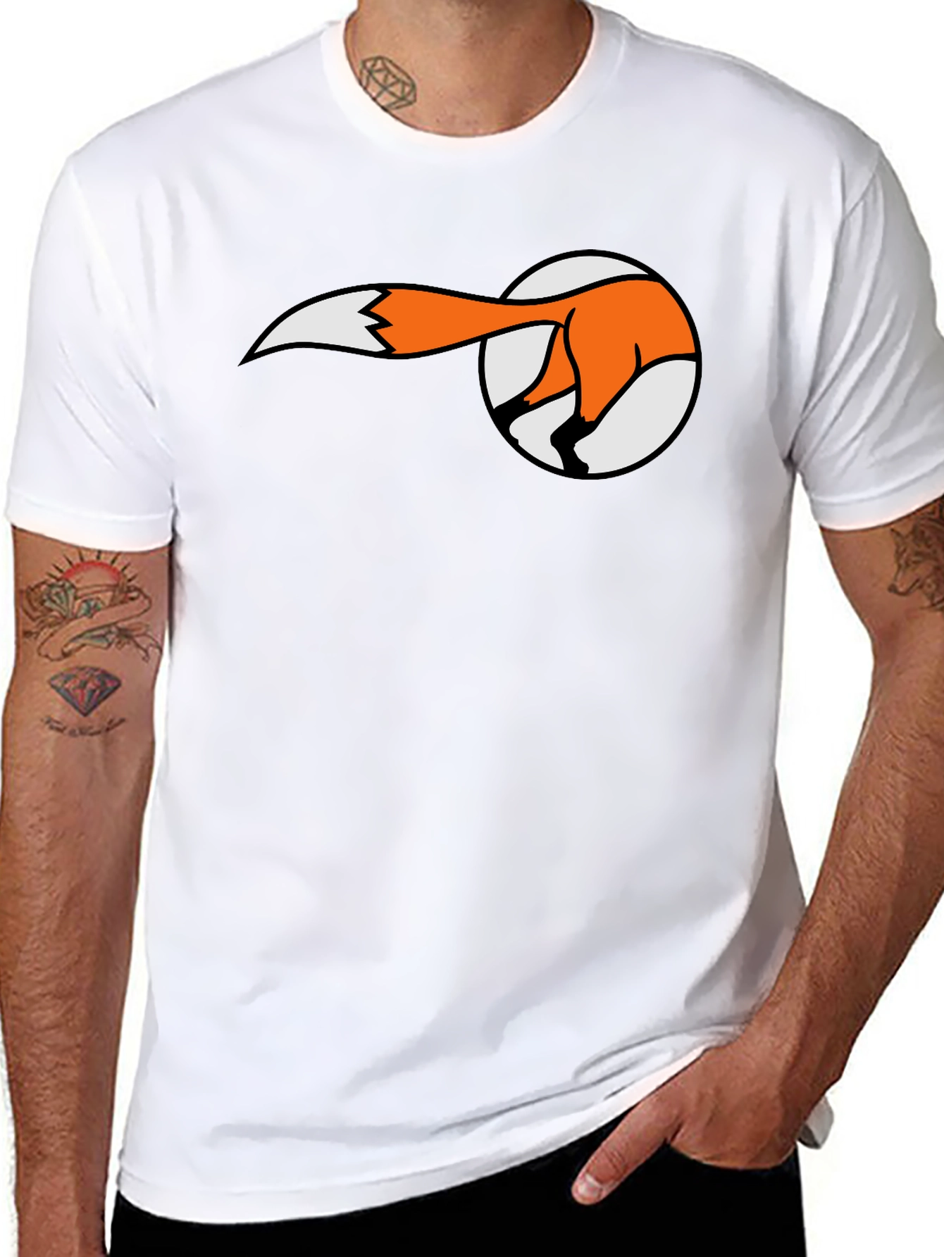 Fox Tail T-Shirt - Fun Animal Graphic Tee