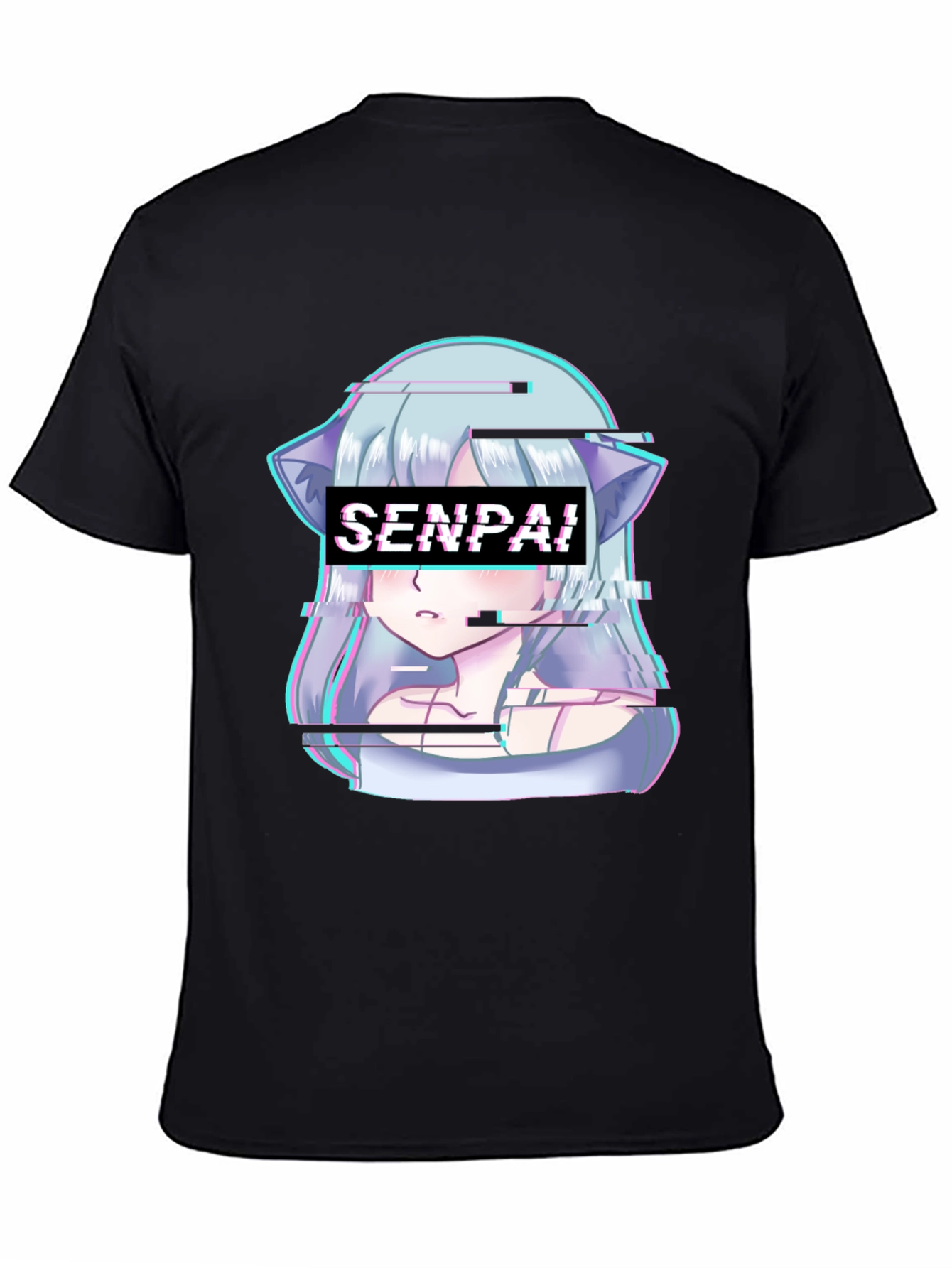 Senpai Anime Glitchcore T-Shirt