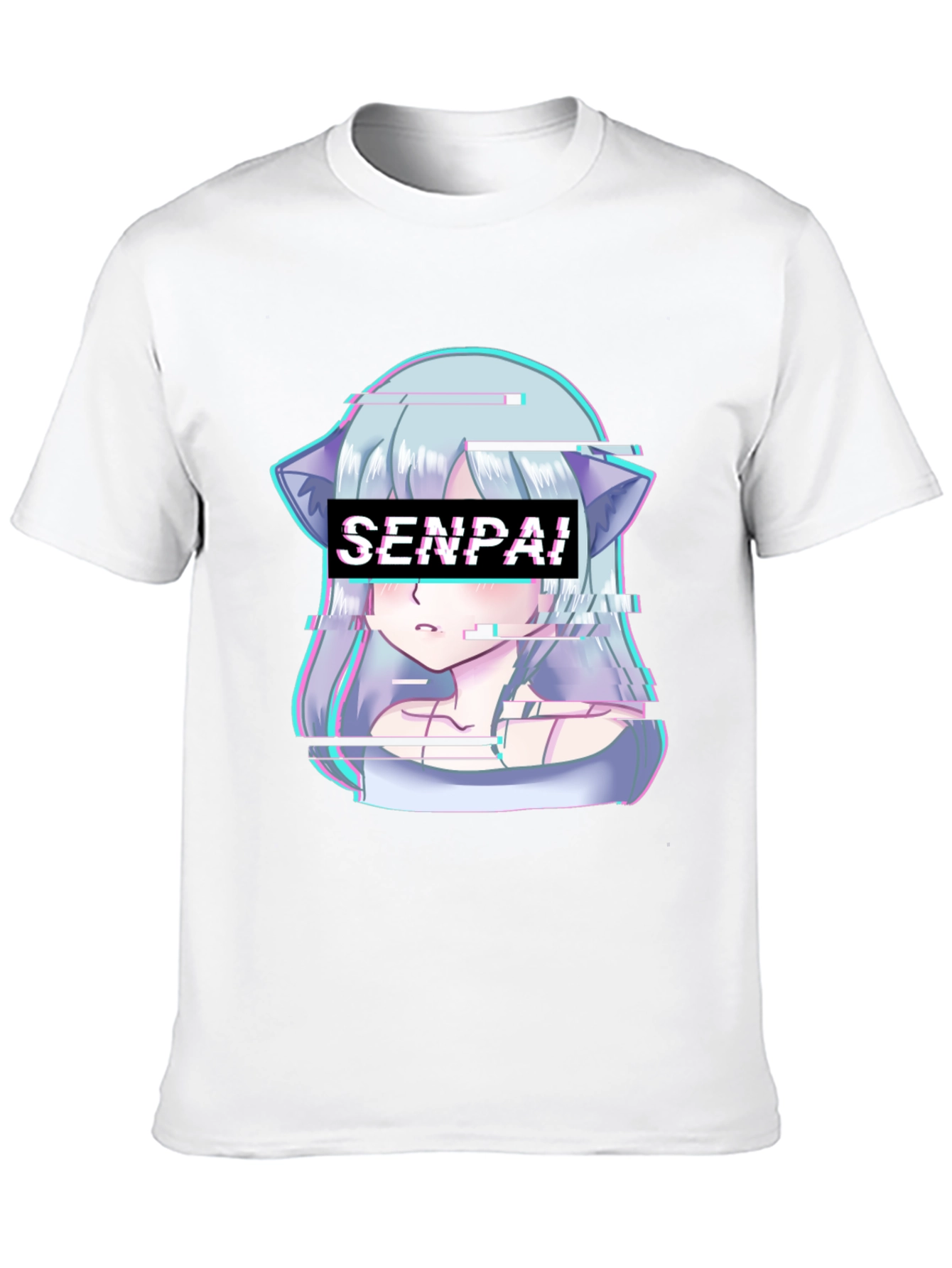 Senpai Anime Glitchcore T-Shirt