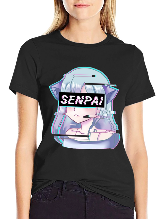 Senpai Anime Glitchcore T-Shirt