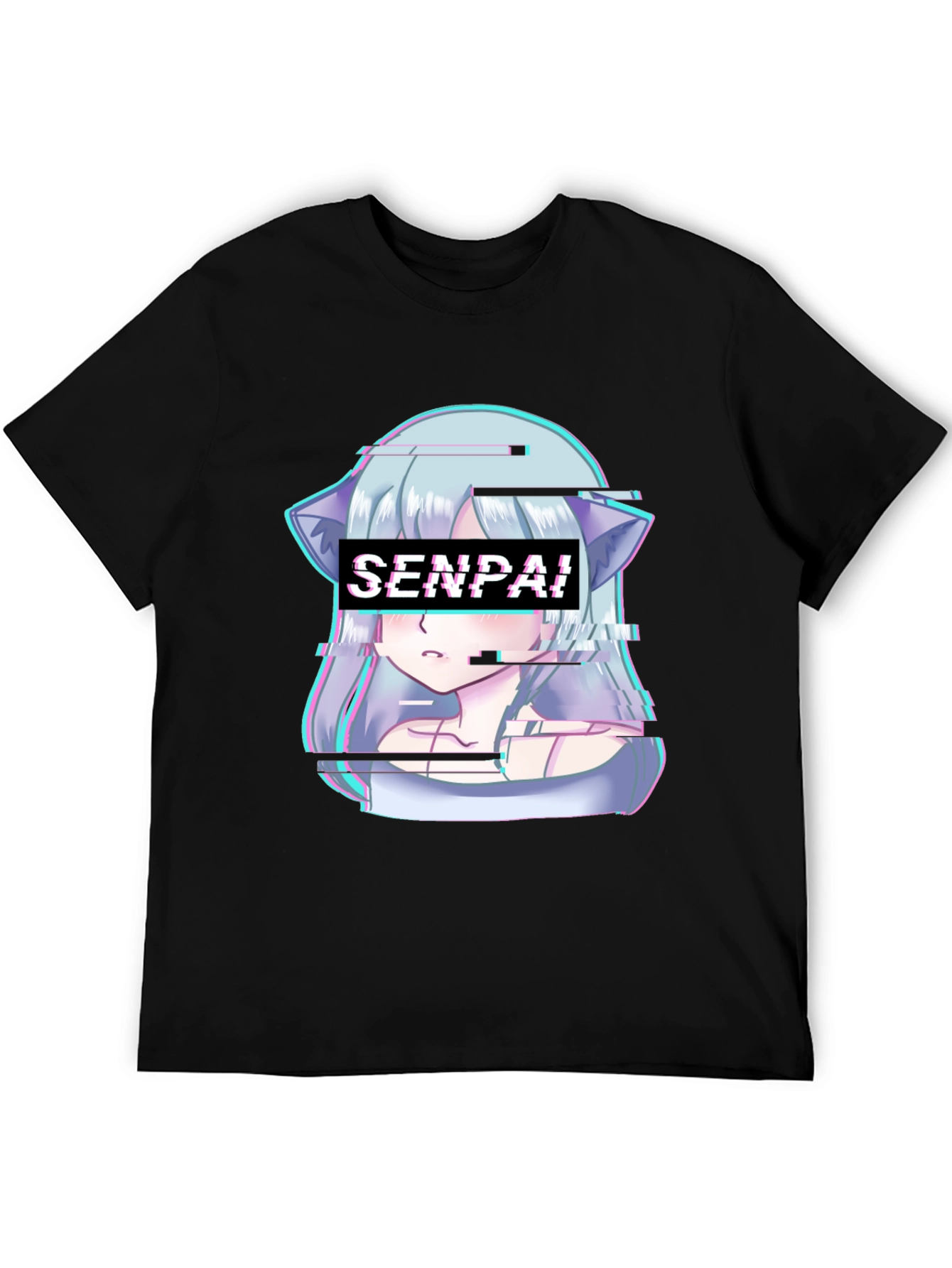 Senpai Anime Glitchcore T-Shirt