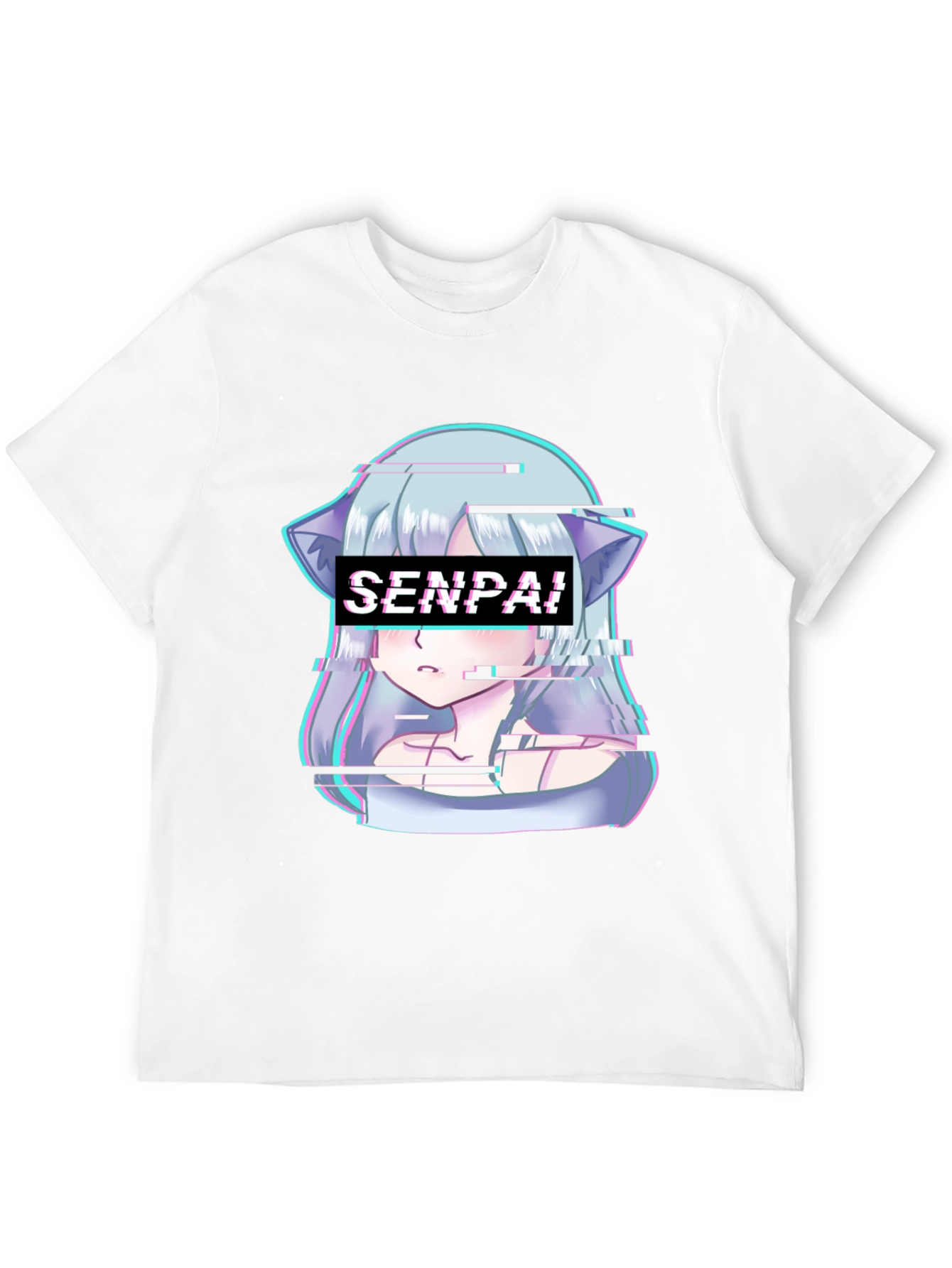 Senpai Anime Glitchcore T-Shirt