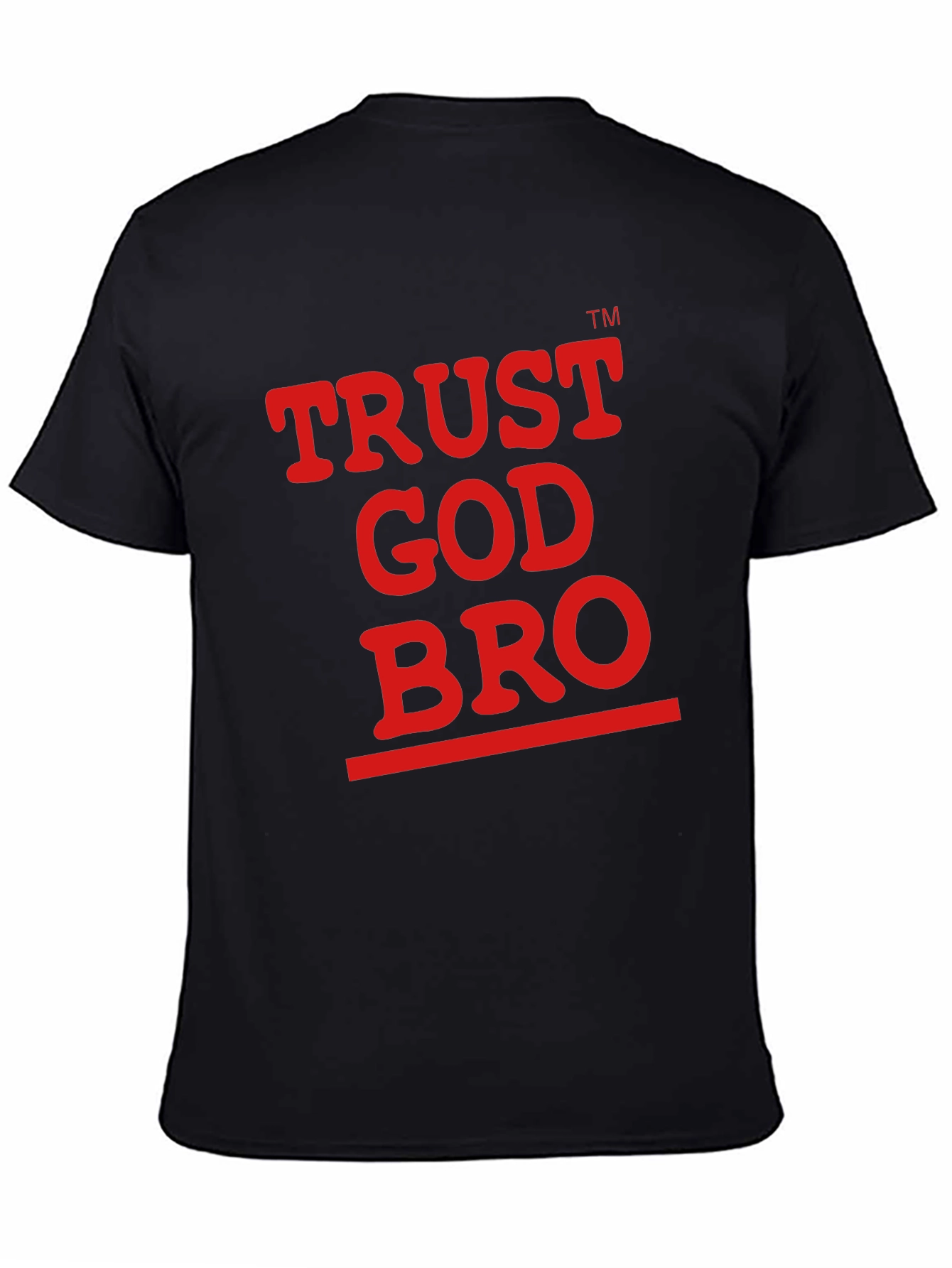 Trust God Bro Graphic Tee - Black Cotton T-Shirt