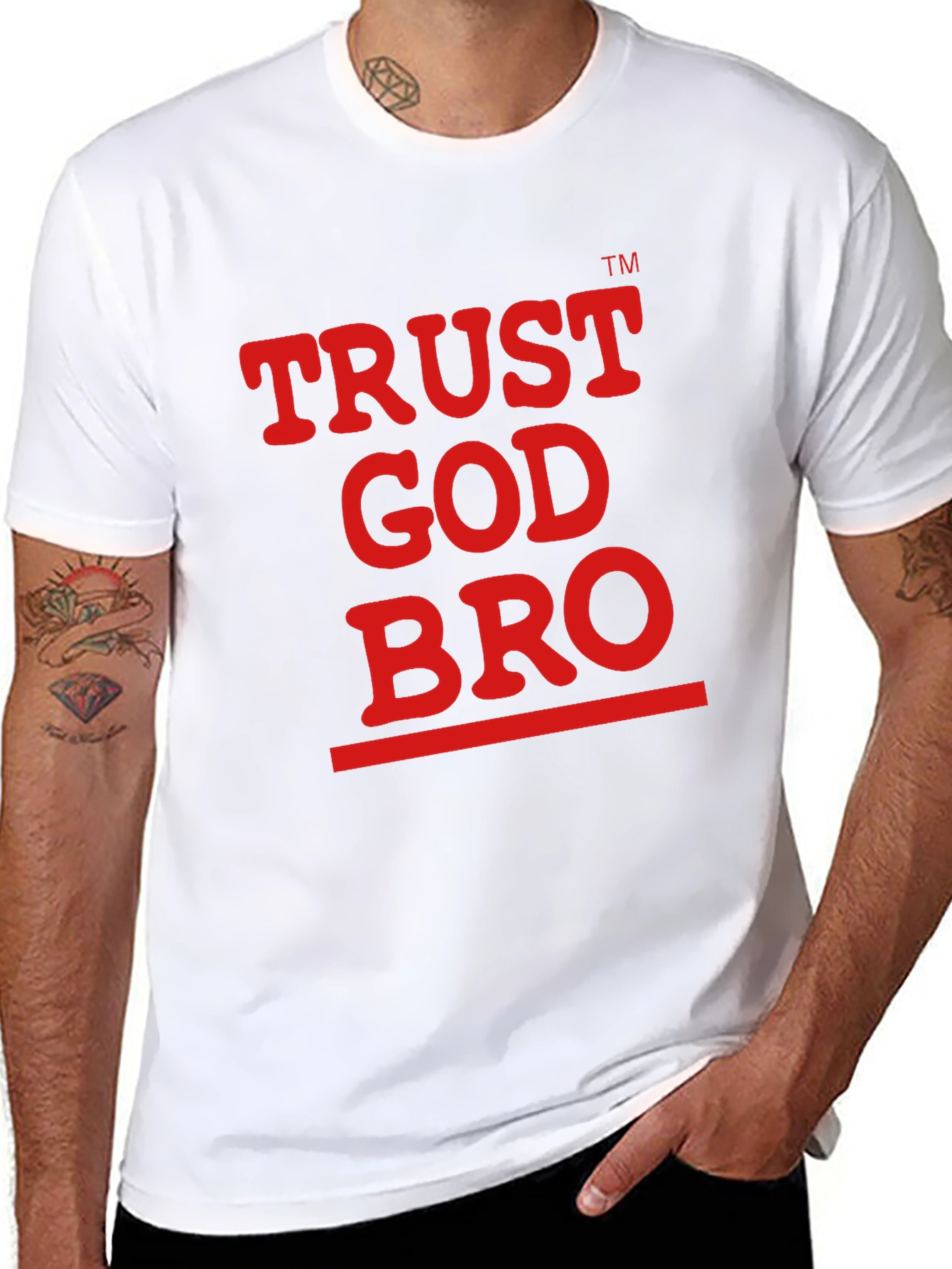 Trust God Bro Graphic Tee - Black Cotton T-Shirt