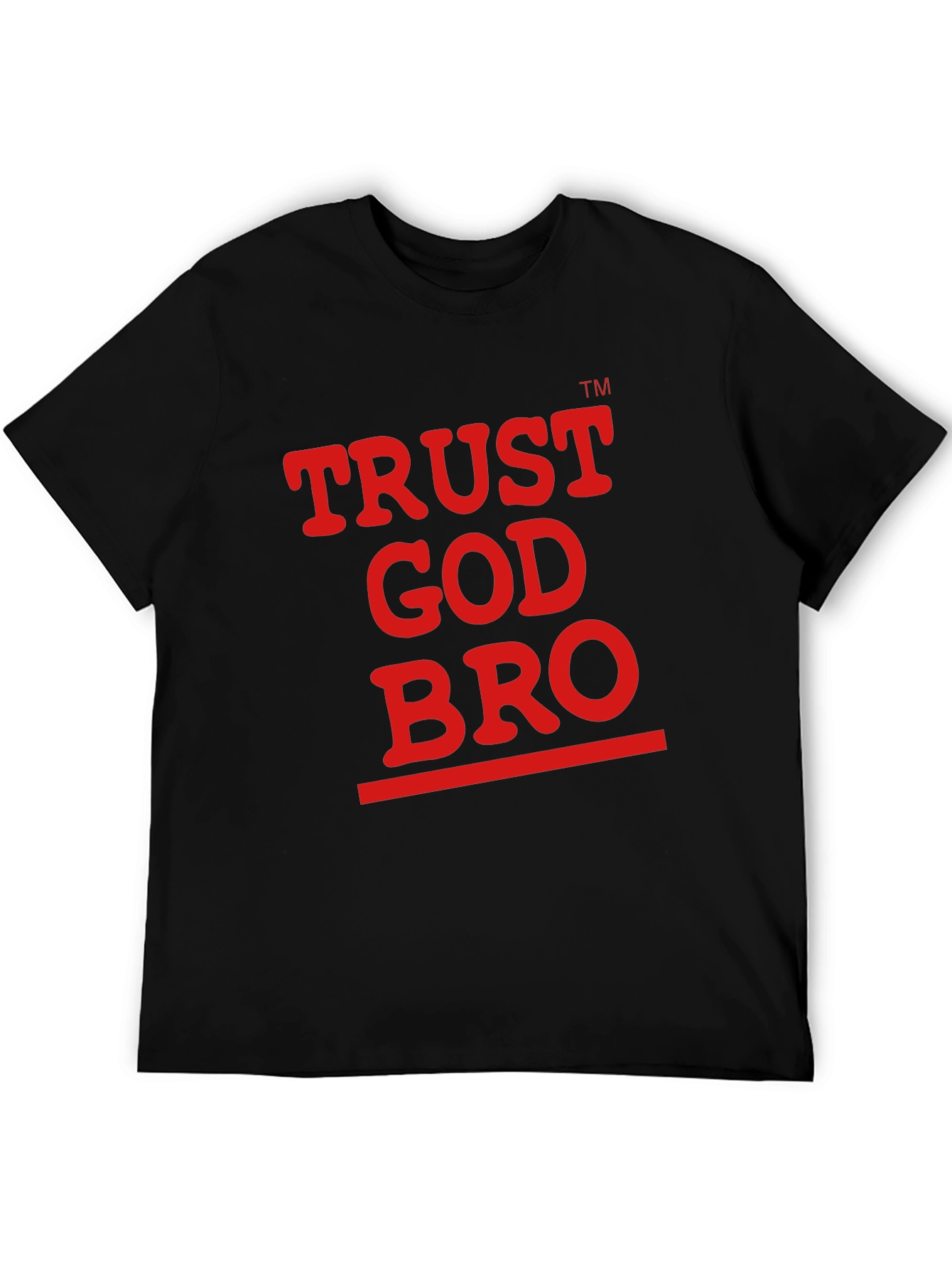 Trust God Bro Graphic Tee - Black Cotton T-Shirt
