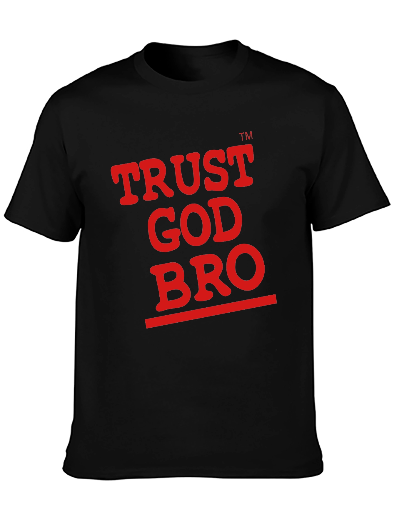 Trust God Bro Graphic Tee - Black Cotton T-Shirt