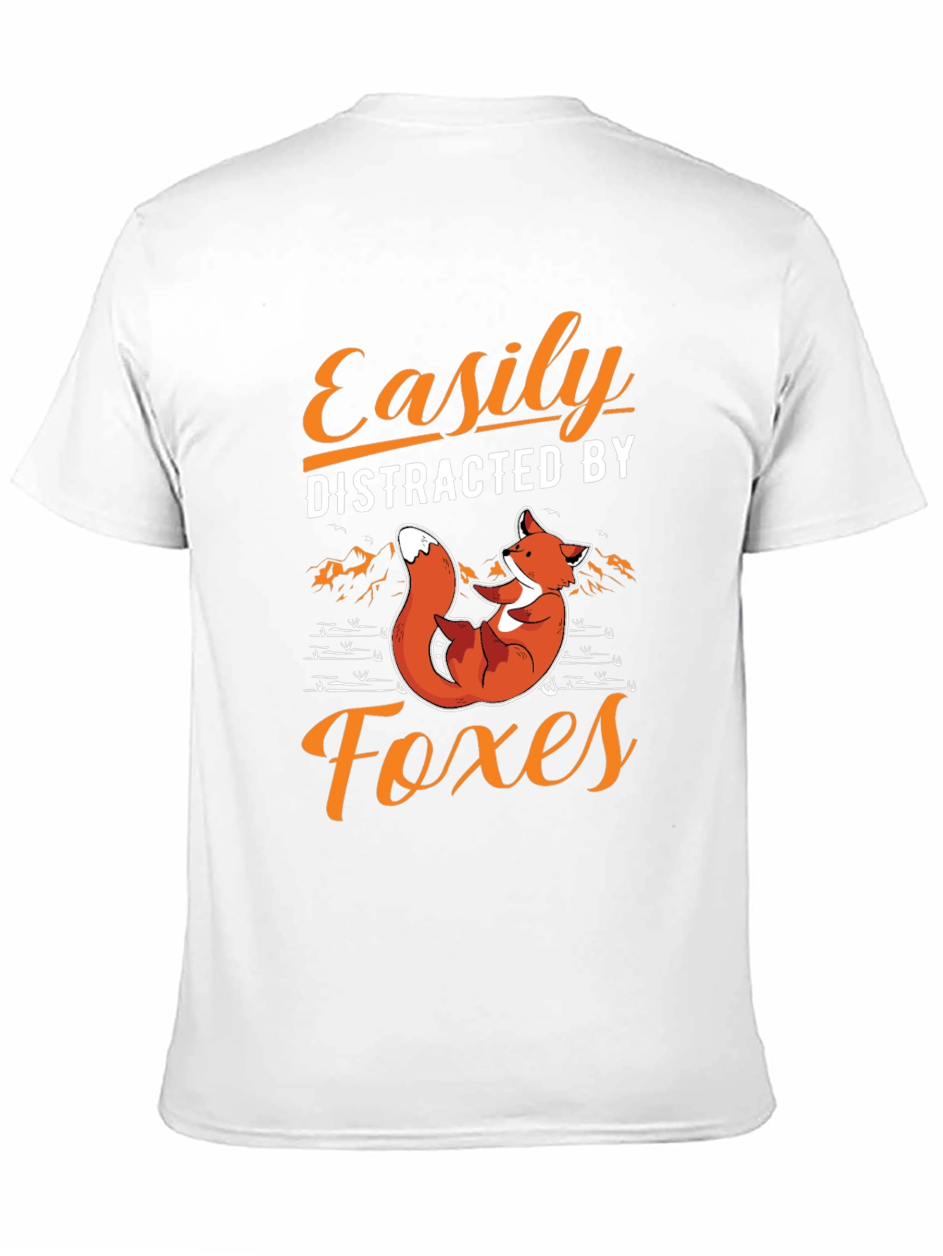 Easily Distracted By Foxes Black Graphic Tee