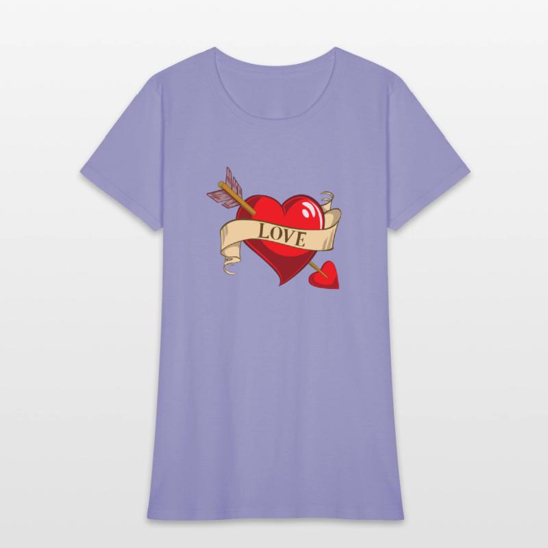 Valentine Love Heart with An Arrow Through It