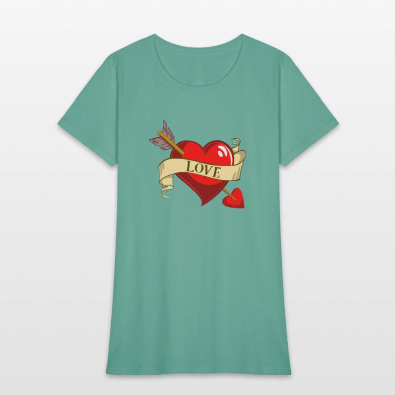 Valentine Love Heart with An Arrow Through It