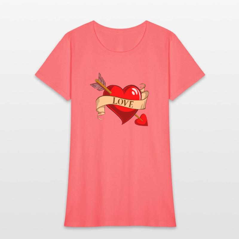 Valentine Love Heart with An Arrow Through It
