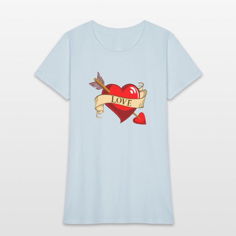 Valentine Love Heart with An Arrow Through It