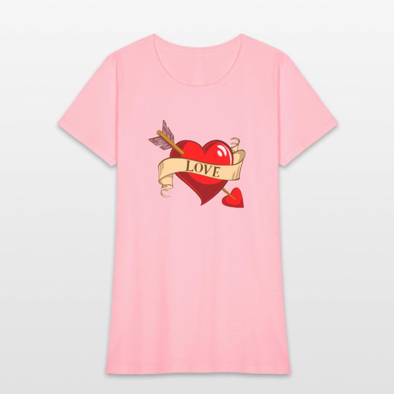 Valentine Love Heart with An Arrow Through It