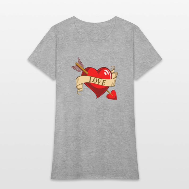 Valentine Love Heart with An Arrow Through It