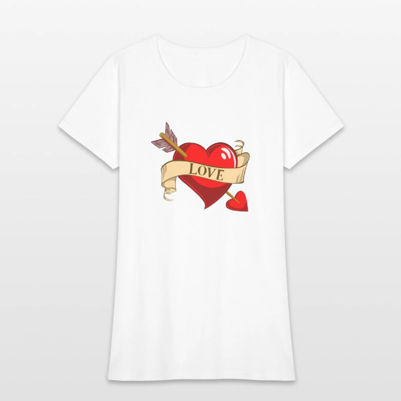Valentine Love Heart with An Arrow Through It