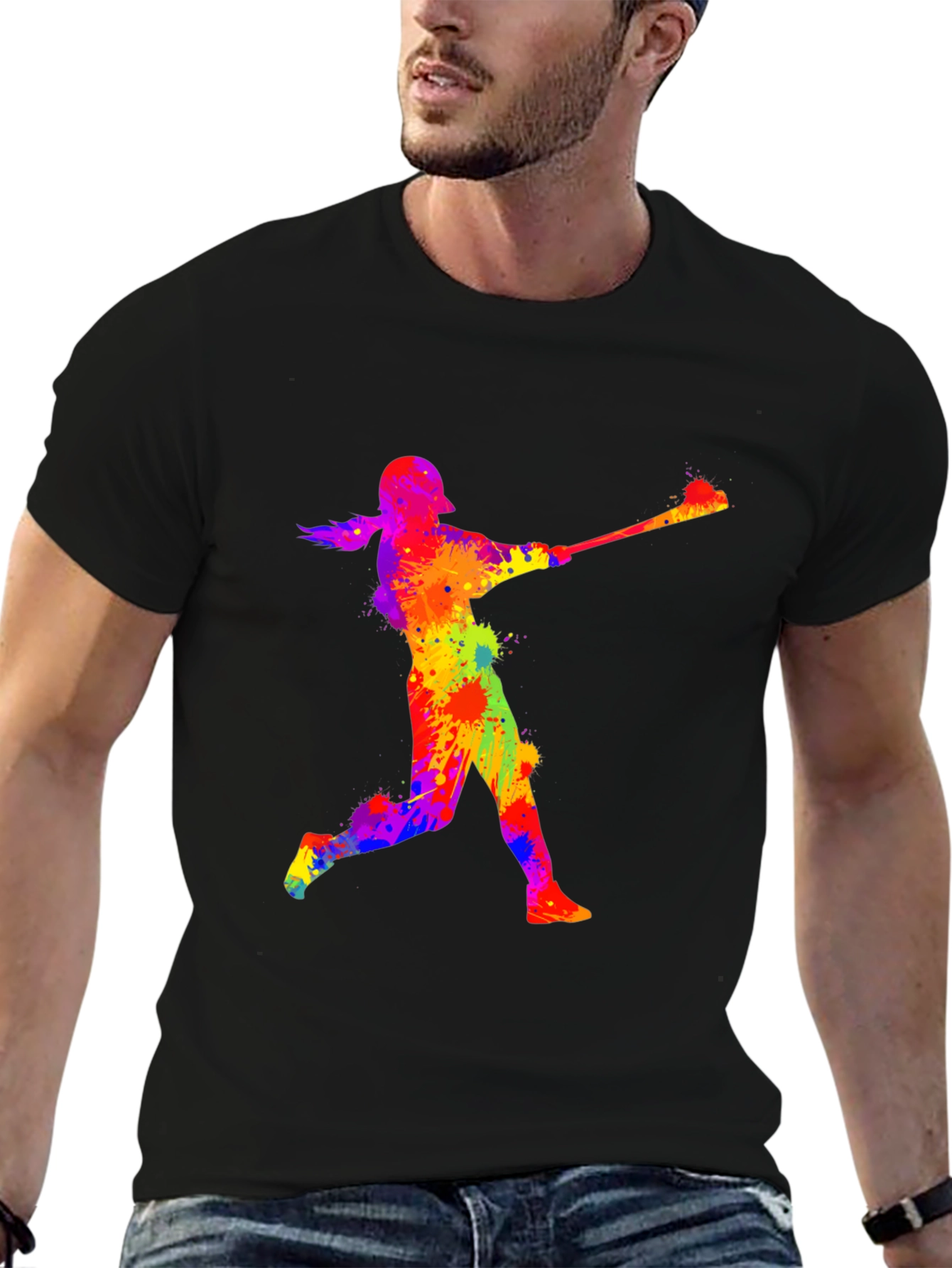 Baseball Player Art T-Shirt