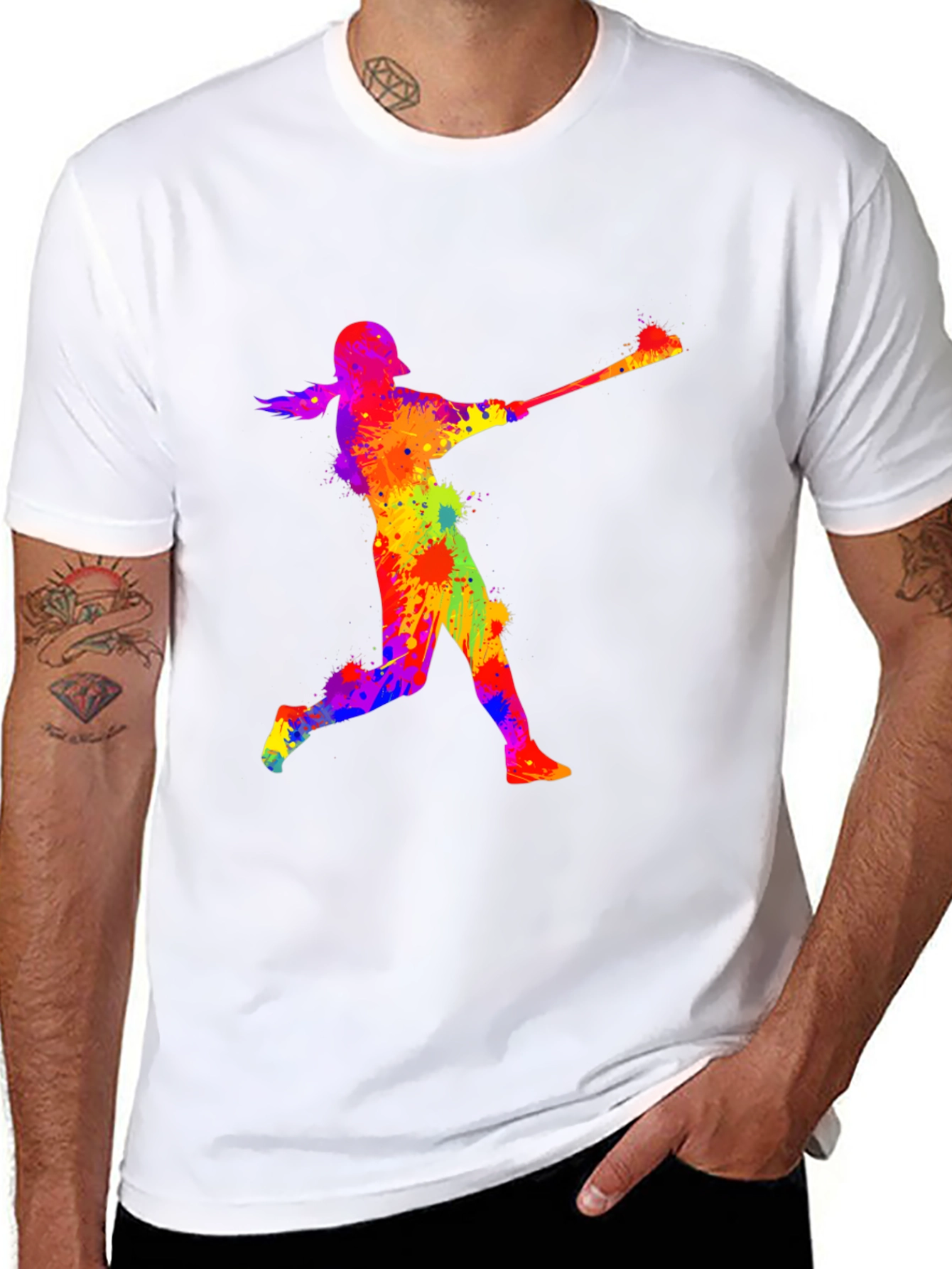 Baseball Player Art T-Shirt