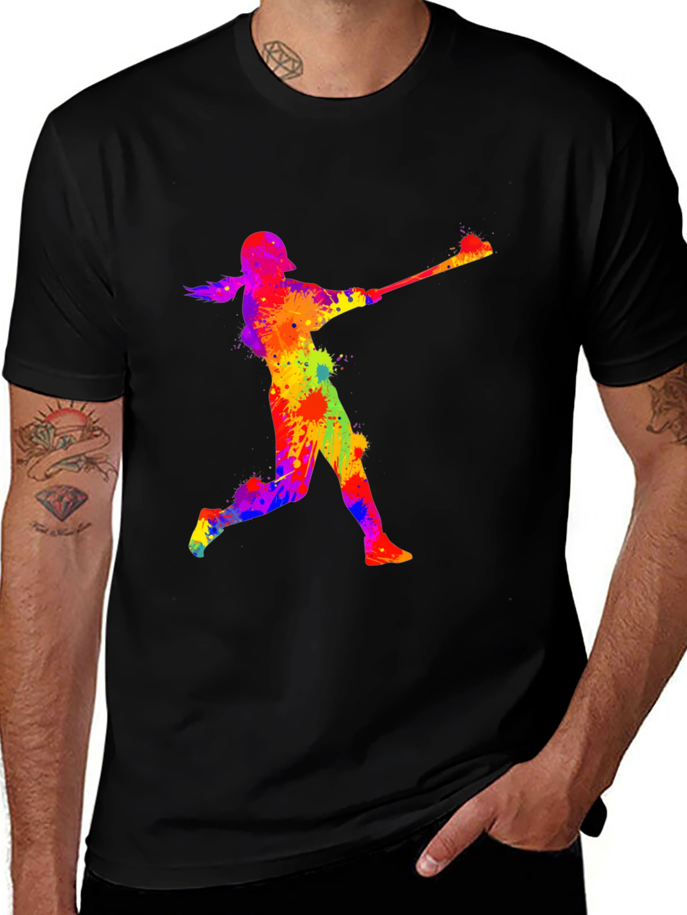 Baseball Player Art T-Shirt