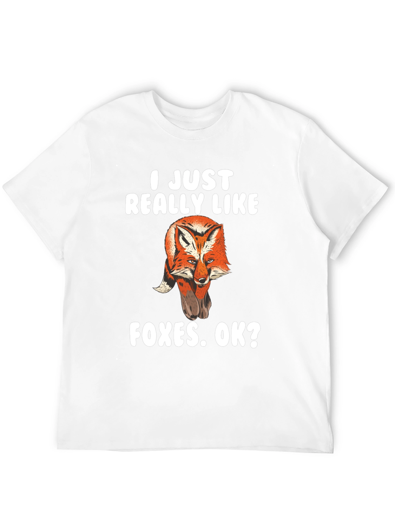 I Just Really Like Foxes Black Graphic Tee