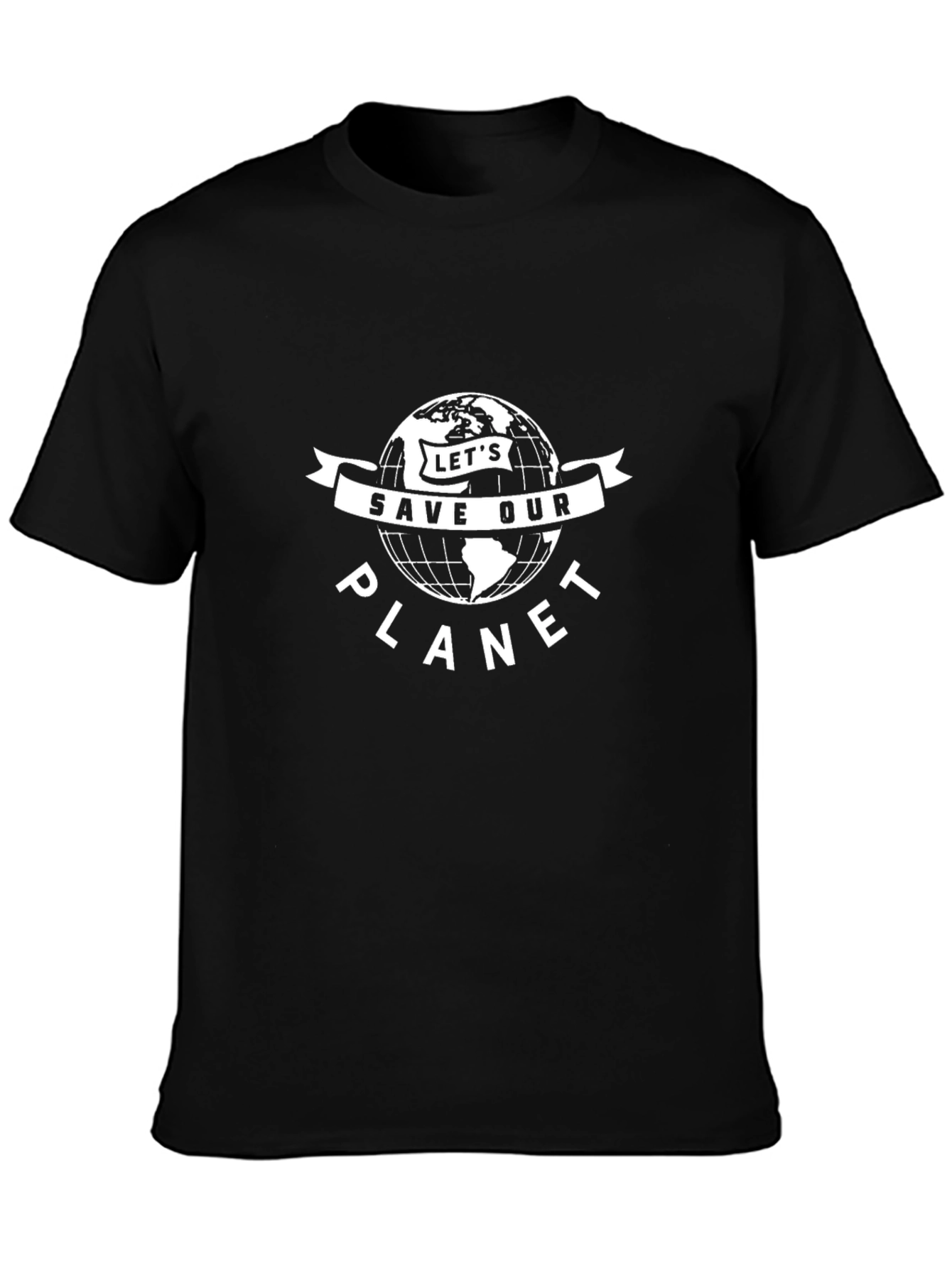 Lets Save Our Planet Black T-Shirt