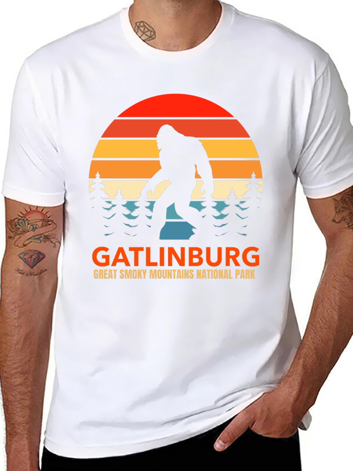 Gatlinburg Bigfoot T-Shirt Great Smoky Mountains Tee